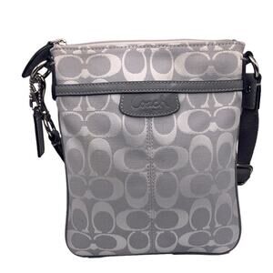 COACH Gray Signature Crossbody